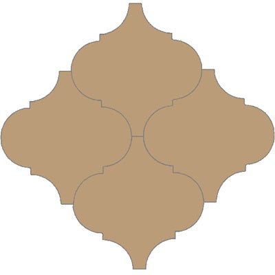 Mission Arabesque Malaga Sand 8"x8" Cement Tile - Avente Tile