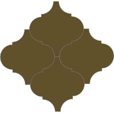 Mission Arabesque Malaga Verde Militar 8"x8" Cement Tile - Avente Tile