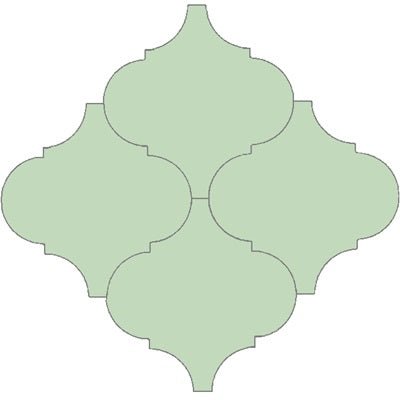 Mission Arabesque Malaga Vert Clair 8"x8" Cement Tile - Avente Tile