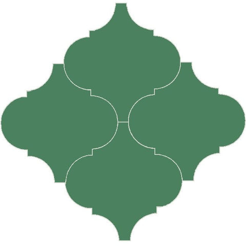 Mission Arabesque Malaga Vert Fonce 8"x8" Cement Tile - Avente Tile