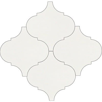 Mission Arabesque Malaga White 8"x8" Cement Tile - Avente Tile