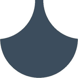 Mission Arabesque Navy 8" Fish Scale Encaustic Cement Tile - Avente Tile