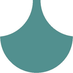 Mission Arabesque Turquoise 8" Fish Scale Encaustic Cement Tile - Avente Tile