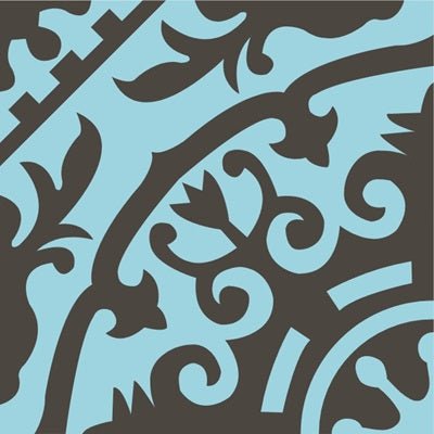 Mission Artemisa Caribbean Blue 8"x8" Encaustic Cement Tile - Avente Tile