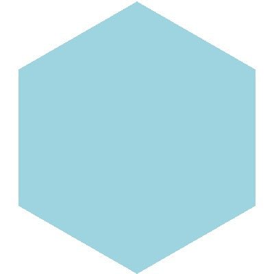 Mission Azul Caribe 8" Hexagon Encaustic Cement Tile - Avente Tile