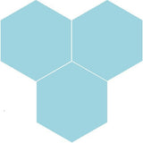 Mission Azul Caribe 8" Hexagon Encaustic Cement Tile - Avente Tile
