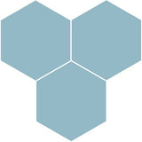 Mission Azul Morocco 8" Hexagon Encaustic Cement Tile - Avente Tile