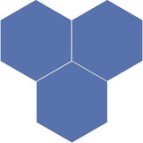 Mission Azul Rey 8" Hexagon Encaustic Cement Tile - Avente Tile