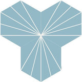 Mission Bakery Moroccan Blue 8" Hexagon Cement Tile - Avente Tile