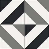 Mission Barberpole Classic 8"x8" Encaustic Cement Tile - Avente Tile