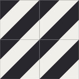 Mission Barberpole Classic 8"x8" Encaustic Cement Tile - Avente Tile