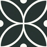 Mission Carmen Black 8"x8" Encaustic Cement Tile - Avente Tile