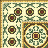 Mission Casita Sol Border 8"x8" Encaustic Cement Tile - Avente Tile