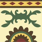 Mission Casita Sol Border 8"x8" Encaustic Cement Tile - Avente Tile