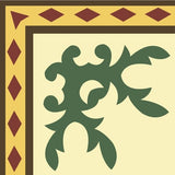 Mission Casita Sol Border 8"x8" Encaustic Cement Tile - Avente Tile