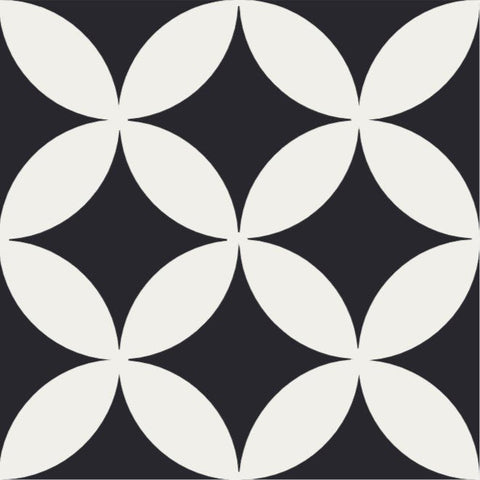 Mission Circles 1 8"x8" Encaustic Cement Tile - Avente Tile