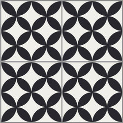 Mission Circles C 8"x8" Encaustic Cement Tile - Avente Tile
