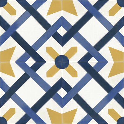 Mission Cordoba C 4"x4" Encaustic Cement Tile - Avente Tile