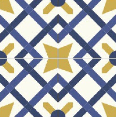 Mission Cordoba C 8"x8" Encaustic Cement Tile - Avente Tile