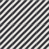 Mission Diagonal Stripes Classic 8"x8" Encaustic Cement Tile - Avente Tile