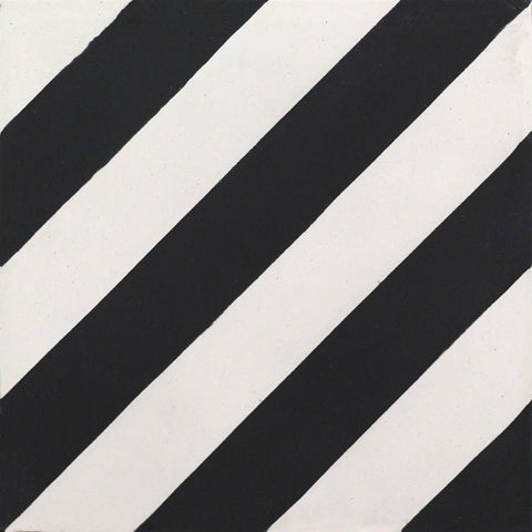 Mission Diagonal Stripes Classic 8"x8" Encaustic Cement Tile - Avente Tile