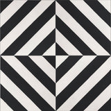 Mission Diagonal Stripes Classic 8"x8" Encaustic Cement Tile - Avente Tile