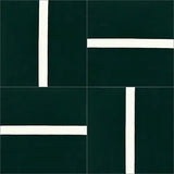 Mission Divided Classic 8"x8" Encaustic Cement Tile - Avente Tile