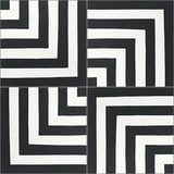 Mission Franjas II Corner Classic 8"x8" Encaustic Cement Tile - Avente Tile