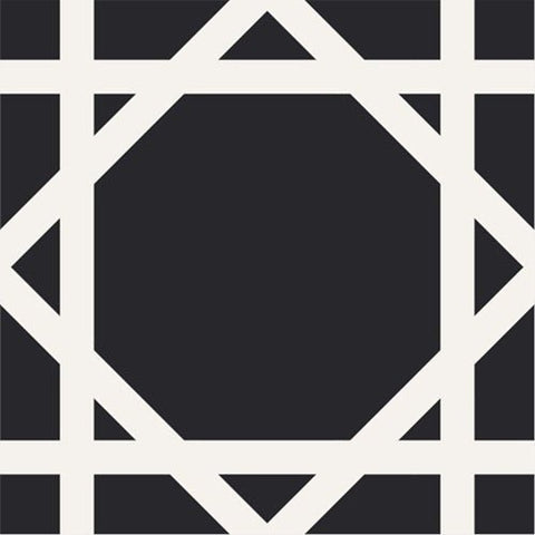 Mission Geometric Lattice Classic 8"x8" Encaustic Cement Tile - Avente Tile