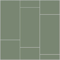 Mission Green 6"x12" Encaustic Cement Tile - Avente Tile
