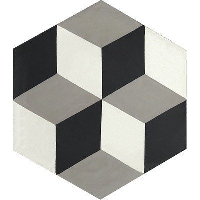 Mission Harlequin Classic 8" Hexagon Cement Tile - Avente Tile