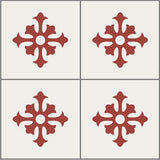 Mission Isabella Rouge 8"x8" Encaustic Cement Tile - Avente Tile