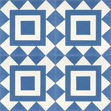 Mission Rabat Blue 8"x8" Encaustic Cement Tile - Avente Tile