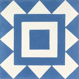 Mission Rabat Blue 8"x8" Encaustic Cement Tile - Avente Tile