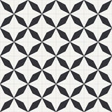 Mission Rhomboid Star Black 8"x8" Encaustic Cement Tile - Avente Tile