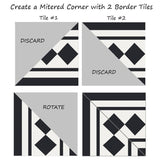 Mission Ritz Classic Border 8"x8" Encaustic Cement Tile - Avente Tile