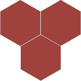 Mission Rojo Palo Alto 8" Hexagon Encaustic Cement Tile - Avente Tile