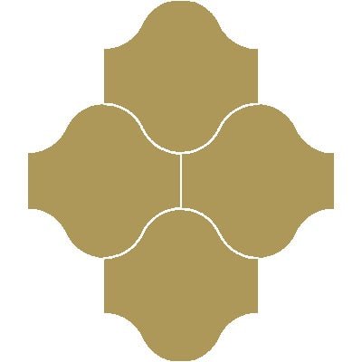 Mission San Felipe Amarillo Dorado 10"x10" Encaustic Cement Tile - Avente Tile