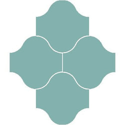 Mission San Felipe Aqua 10"x10" Encaustic Cement Tile - Avente Tile