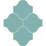 Mission San Felipe Aqua 10"x10" Encaustic Cement Tile - Avente Tile