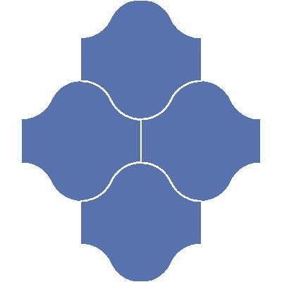 Mission San Felipe Azul Rey 10"x10" Encaustic Cement Tile - Avente Tile