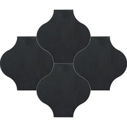 Mission San Felipe Black 8"x8" Encaustic Cement Tile - Avente Tile