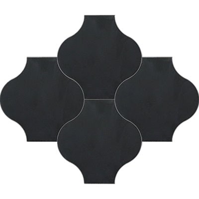 Mission San Felipe Black 8"x8" Encaustic Cement Tile - Avente Tile