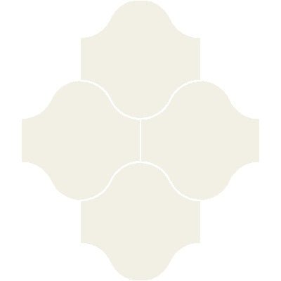 Mission San Felipe Blanc 10"x10" Encaustic Cement Tile - Avente Tile