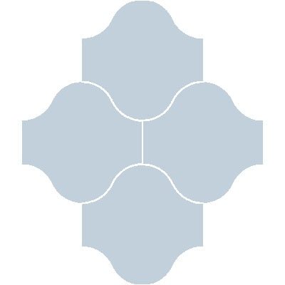 Mission San Felipe Blue Clair 10"x10" Encaustic Cement Tile - Avente Tile