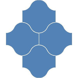 Mission San Felipe Blue Fonce 10"x10" Encaustic Cement Tile - Avente Tile