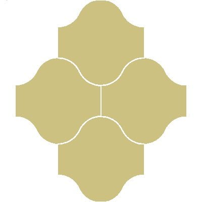 Mission San Felipe Brun Camois 10"x10" Encaustic Cement Tile - Avente Tile