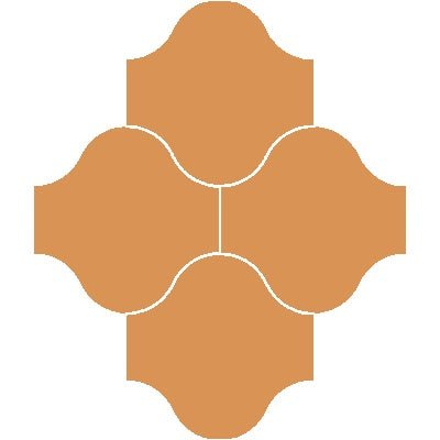 Mission San Felipe Caramel 10"x10" Encaustic Cement Tile - Avente Tile