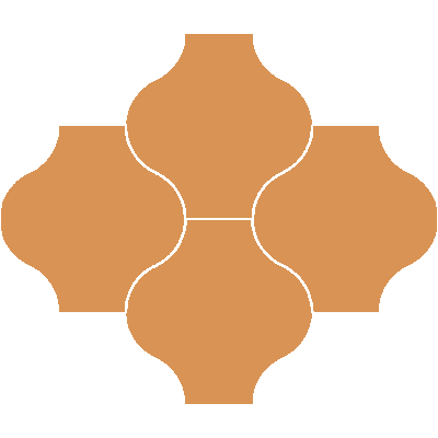 Mission San Felipe Caramel 8"x8" Encaustic Cement Tile - Avente Tile