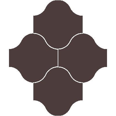 Mission San Felipe Chocolat Asia 10"x10" Encaustic Cement Tile - Avente Tile
